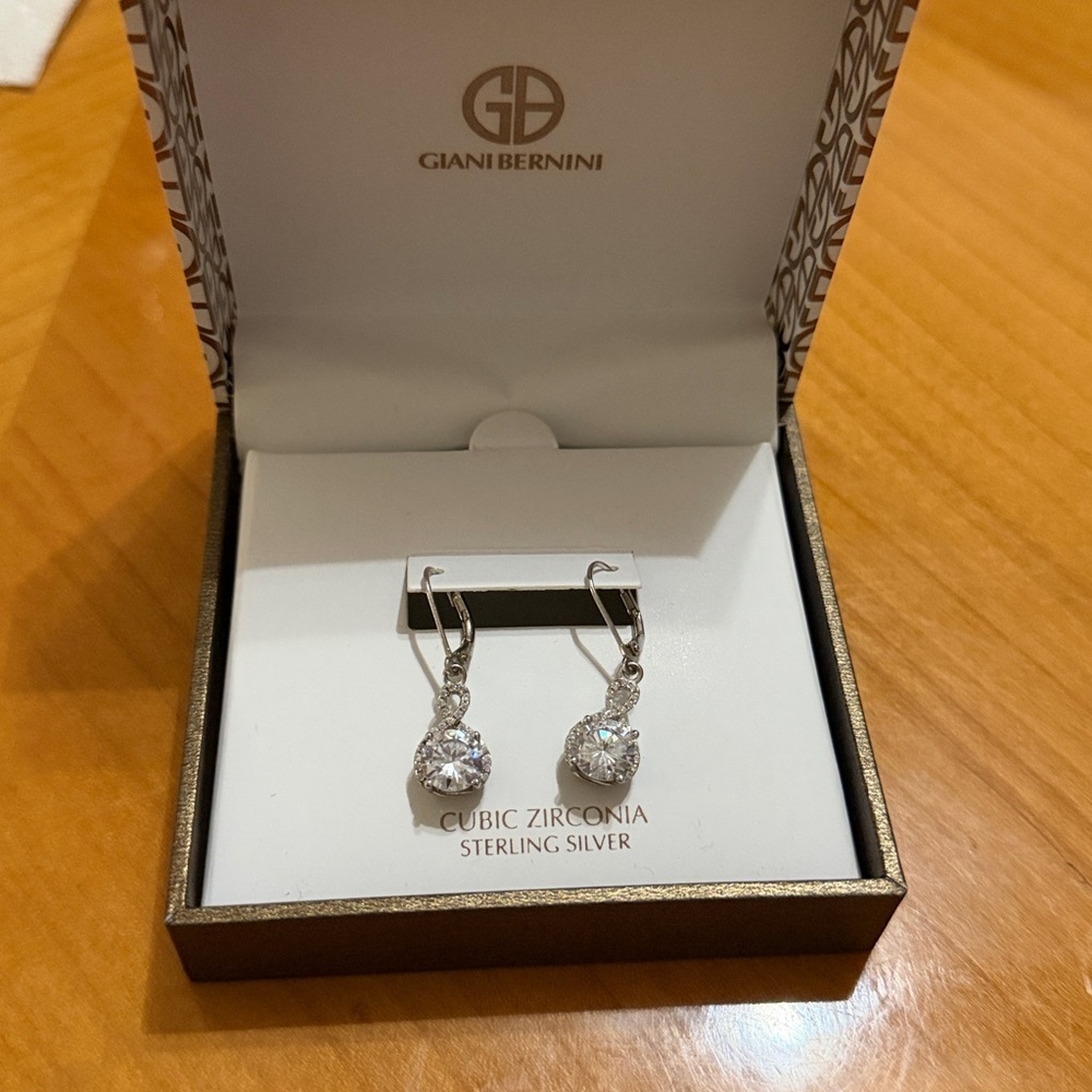 Giani Bernini Sterling Silver Drop Earrings - Picture 3 of 4
